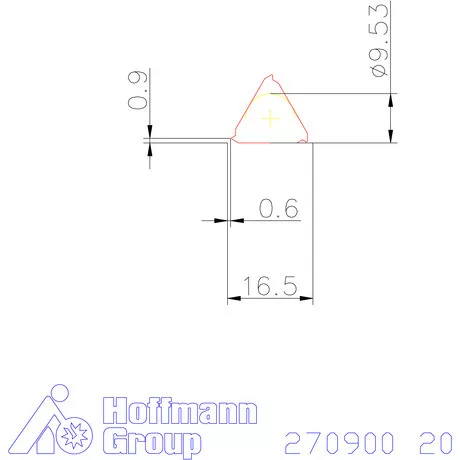 Teljes profilú lapka 60° külső, jobbos  20