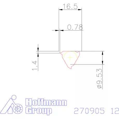 Teljes profilú lapka 60° külső, balos  12