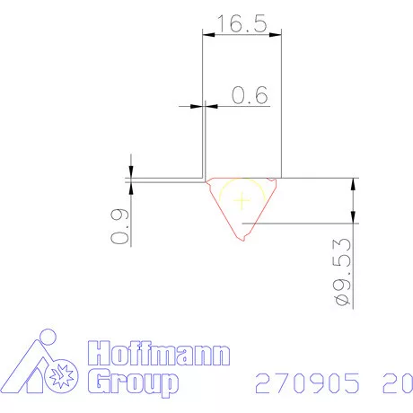 Teljes profilú lapka 60° külső, balos  20