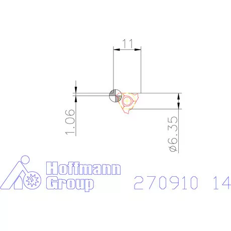 Teljes profilú lapka 60° belső, jobbos  14
