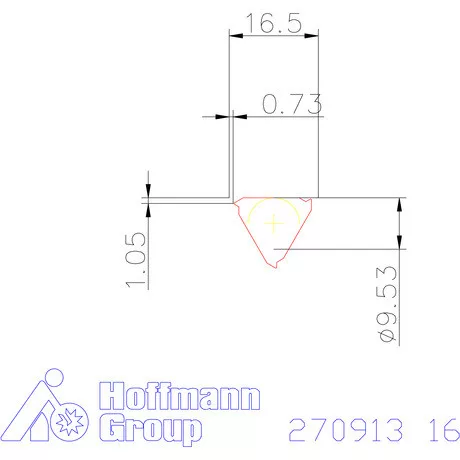 Teljes profilú lapka 60° belső, jobbos  16