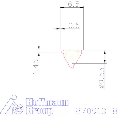 Teljes profilú lapka 60° belső, jobbos  8