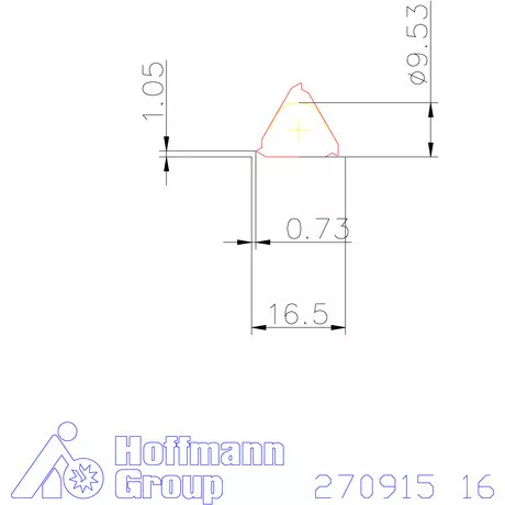 Teljes profilú lapka 60° belső, balos  16