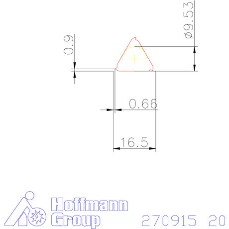 Teljes profilú lapka 60° belső, balos  20