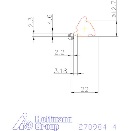 Teljes profilú lapka 30° belső jobbos  4