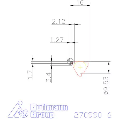 Teljes profilú lapka 30° belső balos  6