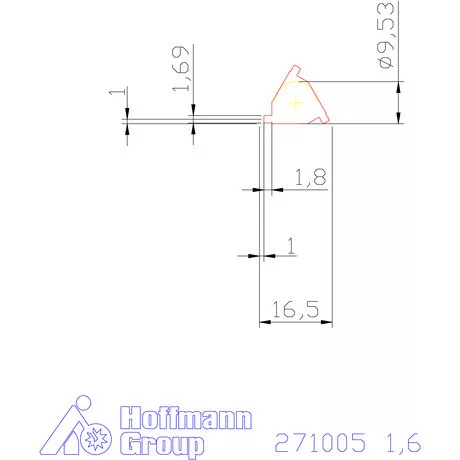 Garant Részprofil lapka DIN 471 szabványhoz külső, jobbos 1,6 mm