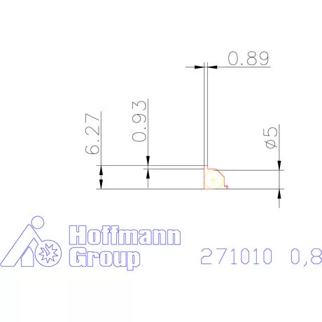 Garant Részprofil lapka DIN 472 szabványhoz, belső, jobbos 0,8 mm