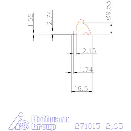 Garant Részprofil lapka DIN 472 szabványhoz, belső, jobbos 2,65 mm