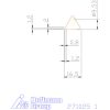 Részprofil lapka DIN 7993 szabványhoz külső, jobbos  1 mm