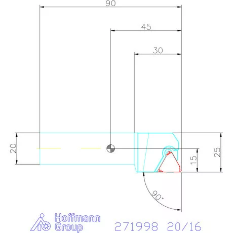 Garant Garant Master Eco esztergakés csavaros szorítással 20/16 mm