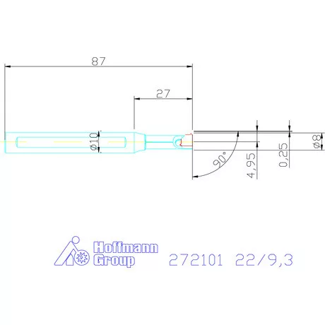Garant Furatkés fix dőlésszöggel 2,5° 22/9,3 mm