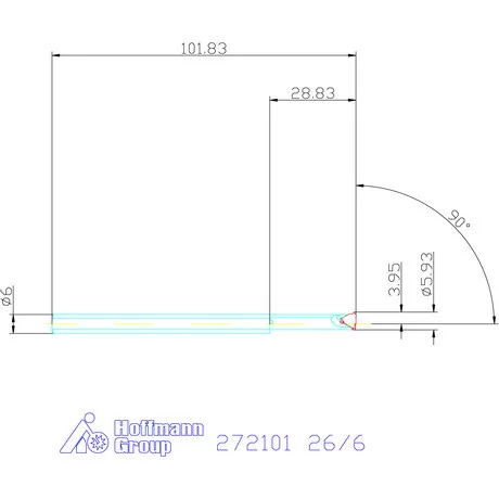 Garant Furatkés fix dőlésszöggel 2,5° 26/6 mm