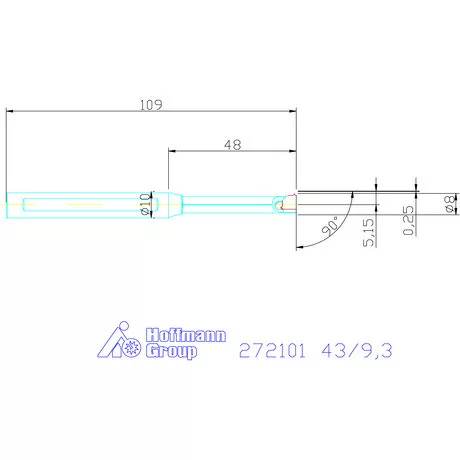 Garant Furatkés fix dőlésszöggel 2,5° 43/9,3 mm