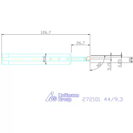 Garant Furatkés fix dőlésszöggel 2,5° 44/9,3 mm