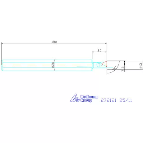 Furatkés fix dőlésszöggel 3°  25/11 mm