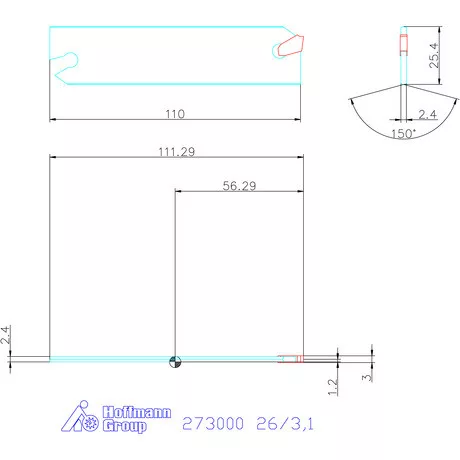 Holex Acél leszúró penge 26/3,1 mm