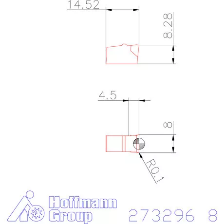 Garant Leszúró lapka egyenes 8 mm