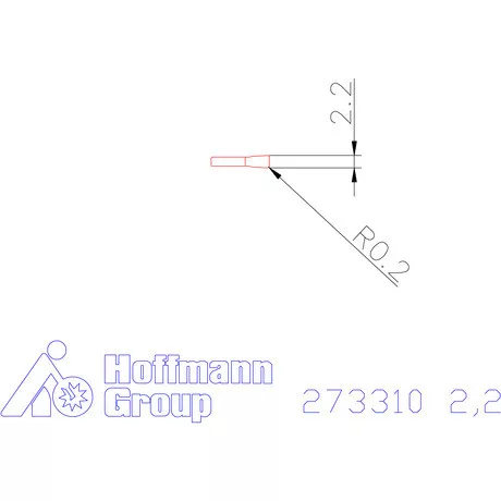 Garant Leszúró lapka egyenes 2,2 mm
