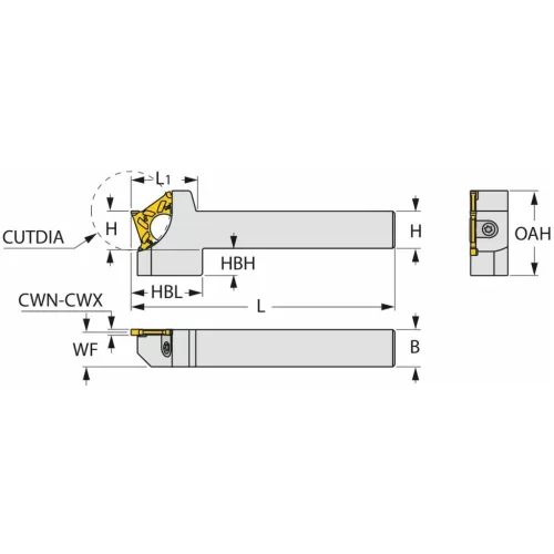 Iscar PENTAIQGRIP PCH-IQ késszár 20/40 mm