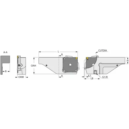 Iscar JETCROWN befogószár 20 mm