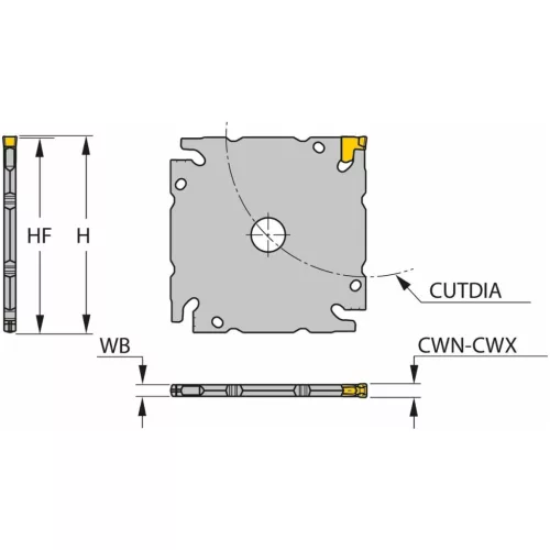 Iscar TANGFGRIP lapkatartó 3,05 mm