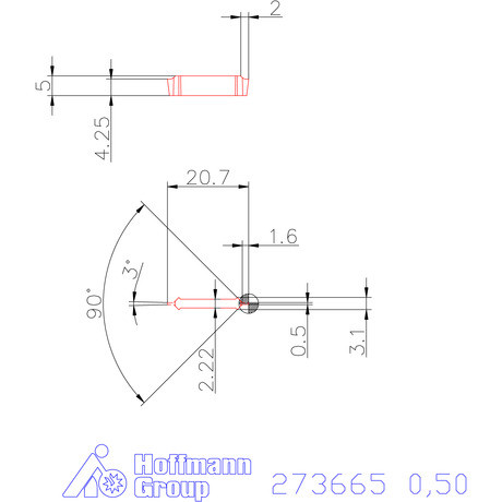 Garant Horonybeszúró lapka 0,5 mm