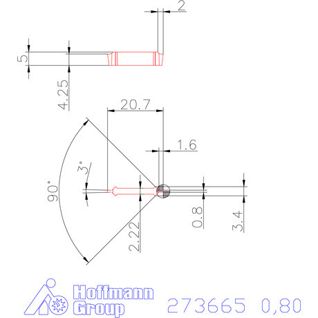 Garant Horonybeszúró lapka 0,8 mm
