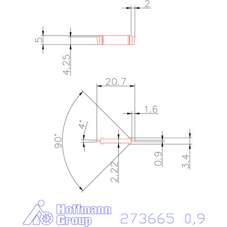 Garant Horonybeszúró lapka 0,9 mm