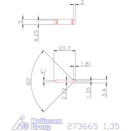 Garant Horonybeszúró lapka 1,35 mm