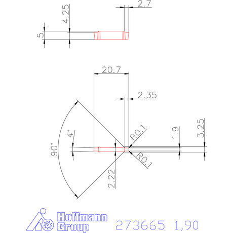 Garant Horonybeszúró lapka 1,90 mm