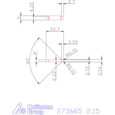 Garant Horonybeszúró lapka 2,15 mm
