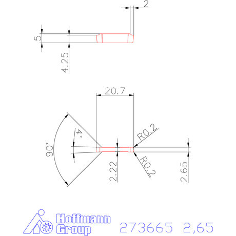 Garant Horonybeszúró lapka 2,65 mm