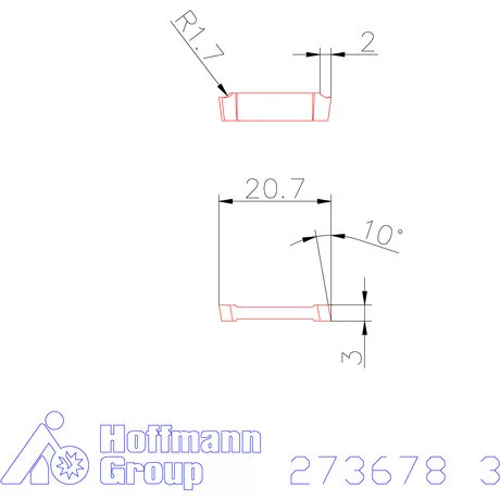 Garant Leszúró lapka jobbos 10° 3 mm