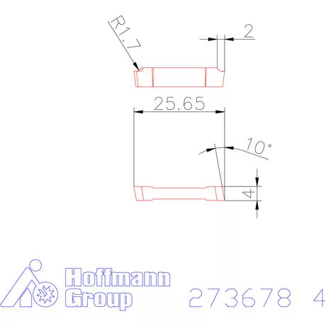 Garant Leszúró lapka jobbos 10° 4 mm