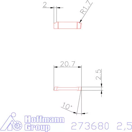 Garant Leszúró lapka balos 10° 2,5 mm