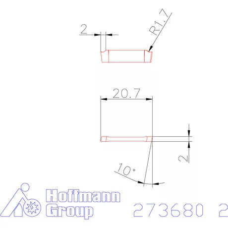 Garant Leszúró lapka balos 10° 2 mm