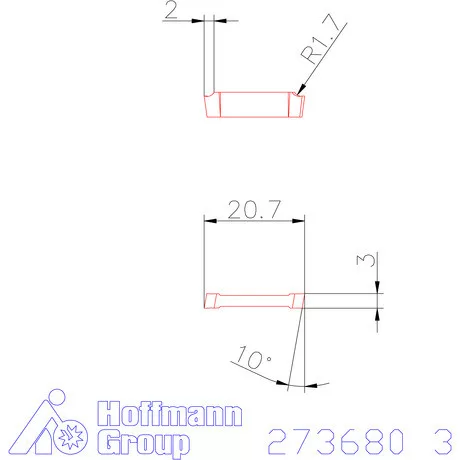 Garant Leszúró lapka balos 10° 3 mm