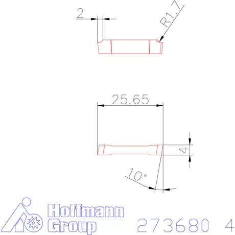 Garant Leszúró lapka balos 10° 4 mm