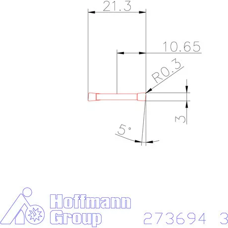 Garant Leszúró lapka balos 5° 3 mm