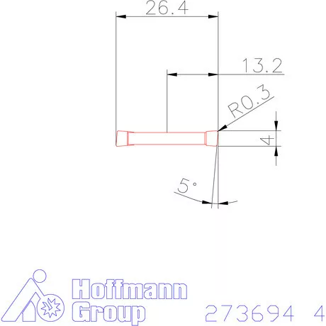 Garant Leszúró lapka balos 5° 4 mm