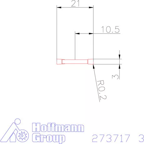Garant Beszúró esztergalapka Simítás 3 mm