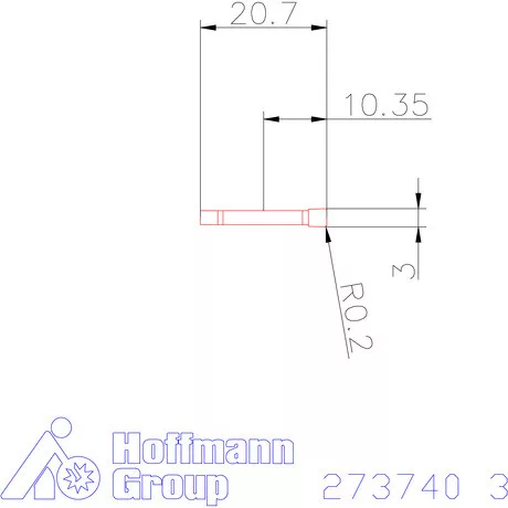 Garant Beszúró esztergalapka Egyenes élek 3 mm