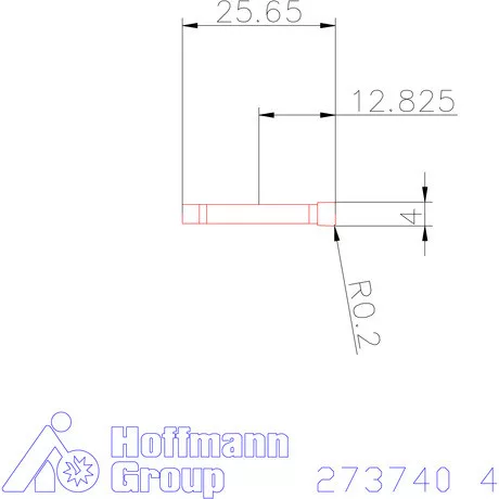 Garant Beszúró esztergalapka Egyenes élek 4 mm