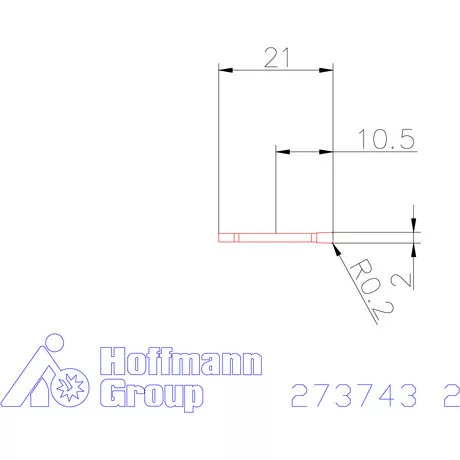 Garant Beszúró esztergalapka Egyenes élek. 2 mm