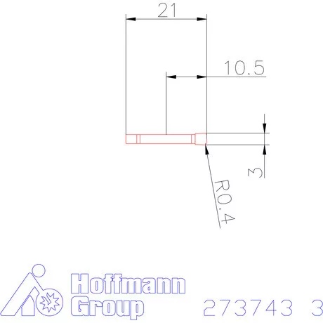 Garant Beszúró esztergalapka Egyenes élek. 3 mm