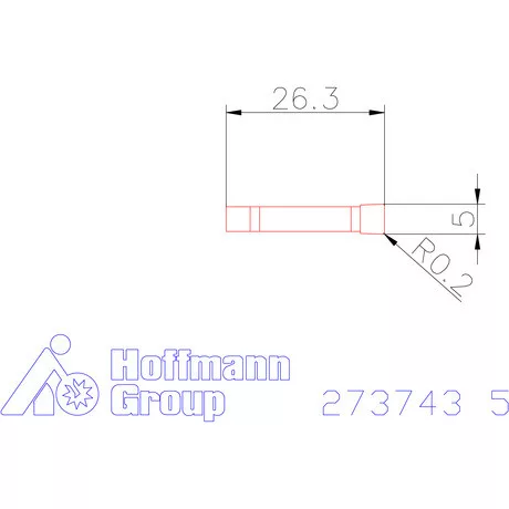 Garant Beszúró esztergalapka Egyenes élek. 5 mm