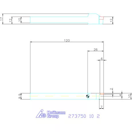 Garant Beszúró esztergakés 10/2 mm