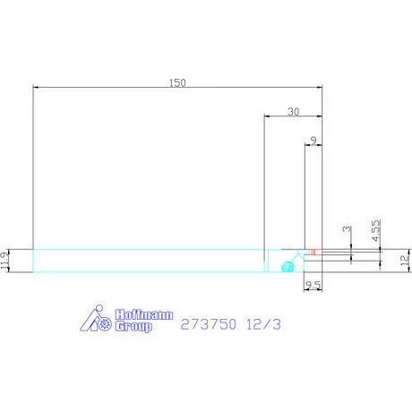 Garant Beszúró esztergakés 12/3 mm