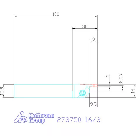 Garant Beszúró esztergakés 16/3 mm